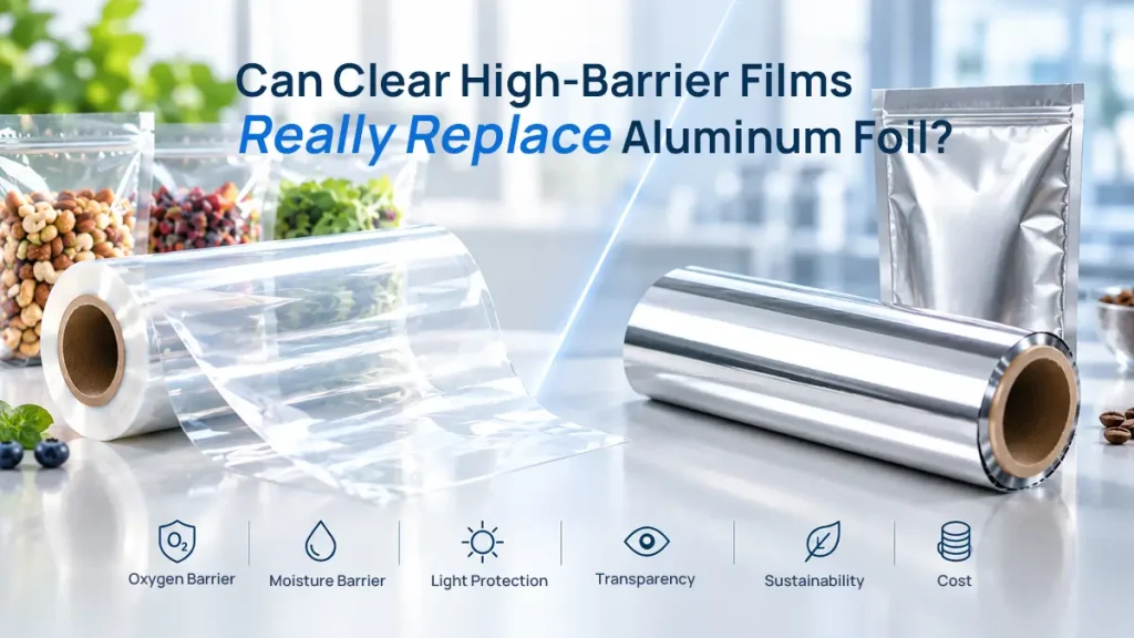 can clear high barrier films really replace aluminum foil
